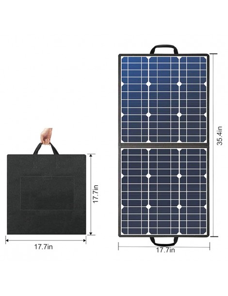 FlashFish SP50 18V/50W Pannello Solare Pieghevole Adattatore DC con Uscita 5V USB 18V DC Per Stazione Elettrica Rilascio limitato