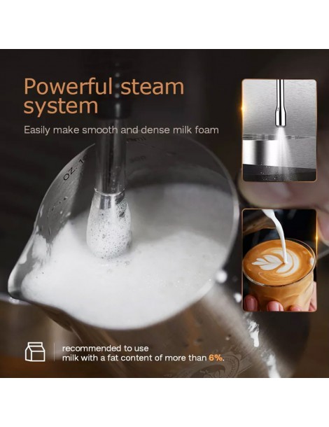 HiBREW H10 1050W macchina da caffè semi-automatica a 20 bar macchina per caffè espresso a cialde e macinato ESE capacità 1 5L Qualità Garantita