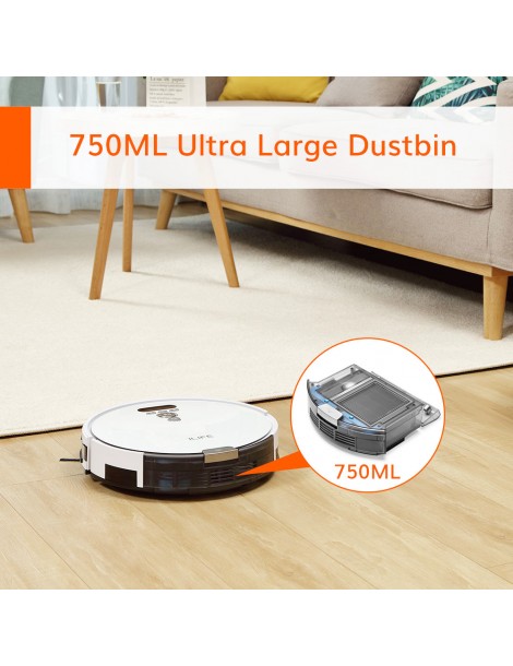 ILIFE V8 Plus Robot Aspirapolvere 1000Pa Aspirazione Pulizia a umido 750ml Grande Pattumiera Versione europea Saldi