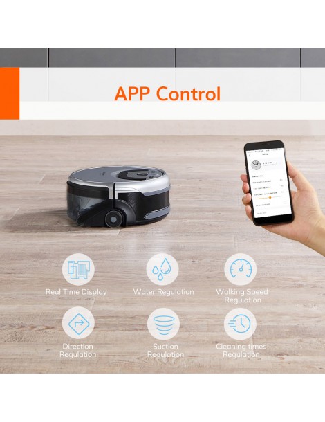 ILIFE W455 Robot lavapavimenti 1000Pa Aspirazione Shinebot Giroscopio Telecamera Navigazione 900ml Serbatoio Acqua Hotsell
