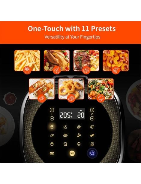 Ultenic K10 Friggitrice ad aria senza olio APP e controllo vocale 5L Forno elettrico caldo senza olio Cuocitore intelligente Moda