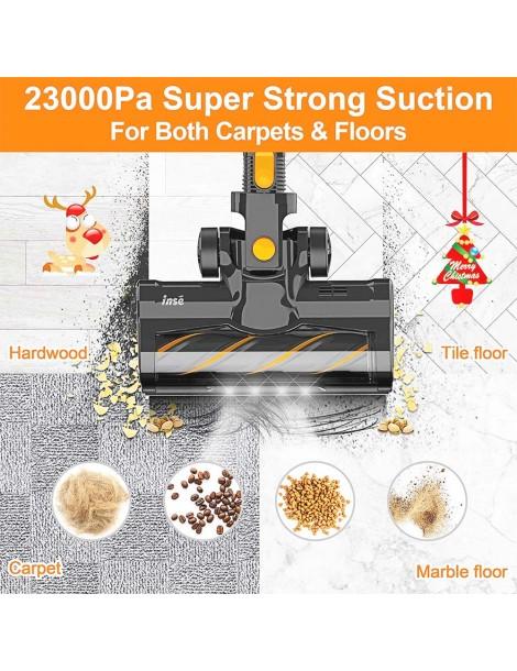 INSE S600 Aspirapolvere a batteria 23KPa Potenza di aspirazione 45min di autonomia massima 2 potenti modalità di aspirazione 2025