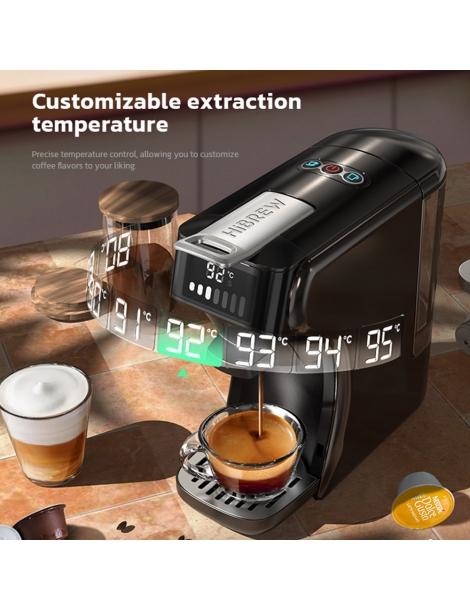 [Prevendita]HiBREW H1B Caffettiera a cialde 6 in 1 estrazione a pressione da 20 bar - Nero Qualità