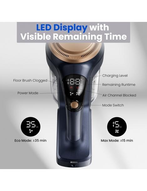 Proscenic P11 Lite aspirapolvere senza fili aspirazione 28kPa autonomia 35min schermo LED Promozione
