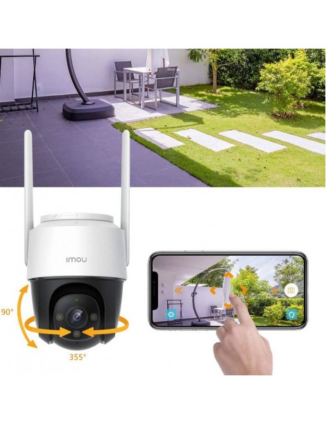 IMOU Cruiser Telecamera di sicurezza per esterni sirena da 110 dB visione notturna a colori telecamera panoramica 1080P IP66 Consegna Veloce