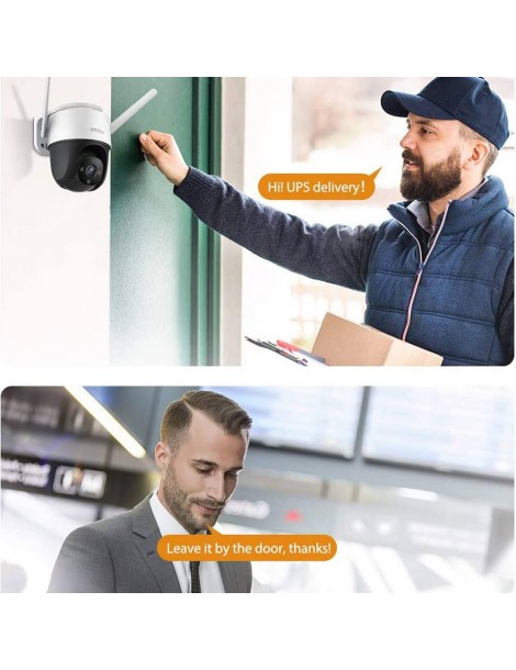 IMOU Cruiser Telecamera di sicurezza per esterni sirena da 110 dB visione notturna a colori telecamera panoramica 1080P IP66 Consegna Veloce