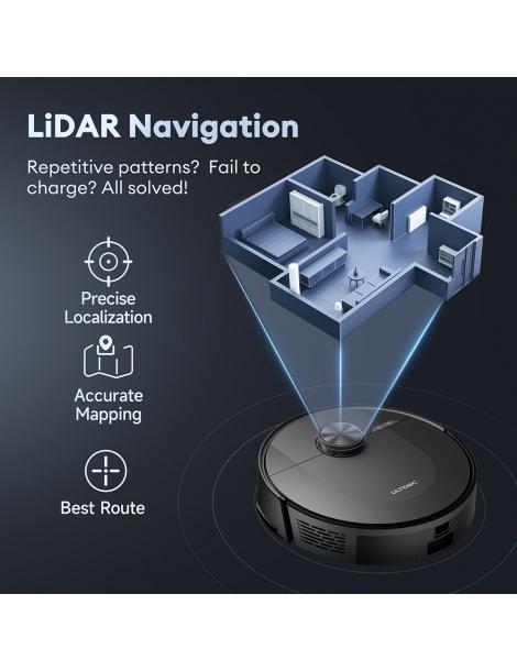 Ultenic D10 Robot Aspirapolvere 15min LiDAR Quick Map 4000Pa Suction 120min Carpet Auto-Boost - Nero Shopping Online