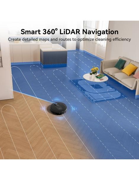 Proscenic Q8 Aspirapolvere robot aspirazione 4200 Pa LiDAR Nav autonomia 200 minuti - Nero Prezzo Ridotto