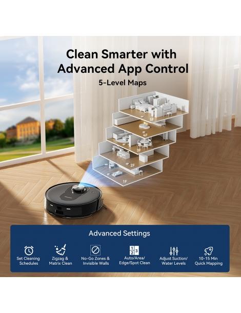 Proscenic Q8 Aspirapolvere robot aspirazione 4200 Pa LiDAR Nav autonomia 200 minuti - Nero Prezzo Ridotto