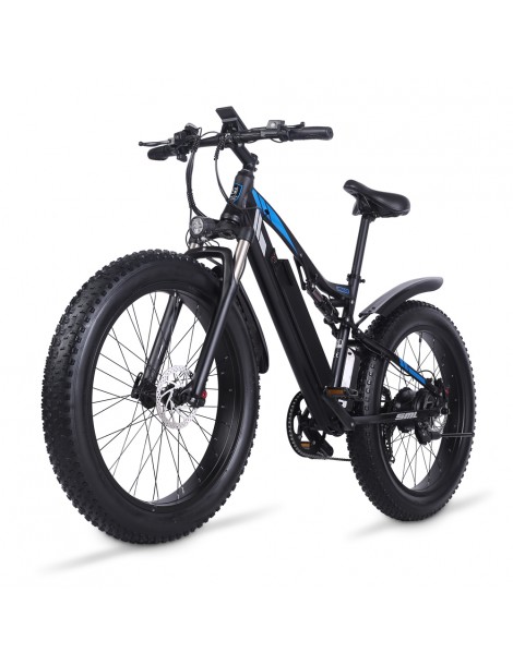 Shengmilo MX03 Bicicletta elettrica 48V 1000W Motore brushless 17Ah Batteria 26 pollici Pneumatici 40km/h – Nero Sconto