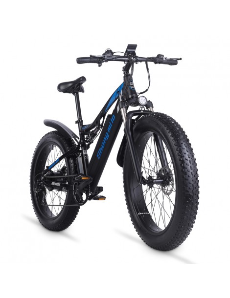 Shengmilo MX03 Bicicletta elettrica 48V 1000W Motore brushless 17Ah Batteria 26 pollici Pneumatici 40km/h – Nero Sconto