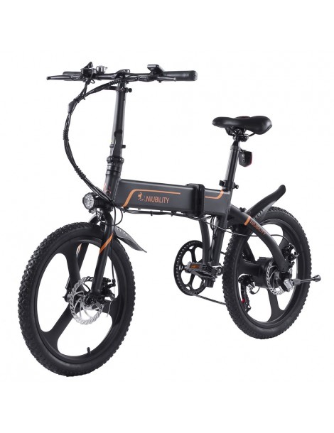 Niubility B20 20 Inch Bicicletta elettrica pieghevole 350W Motore 42V 10.4 Ah Batteria – Nero Nuova