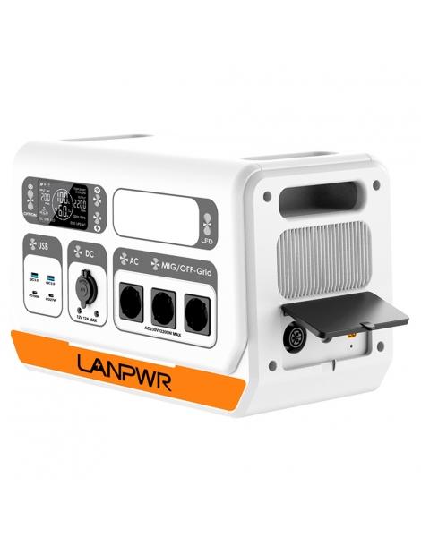 LANPWR 2200PRO Stazione di alimentazione portatile con inverter on-grid supporto 200W/400W/600W/800W - Spina UE In Linea