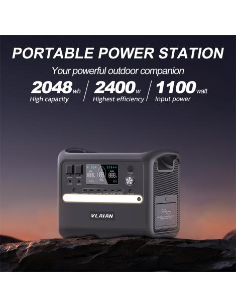 VLAIAN S2400 Generatore Solare Portatile Da 2048Wh/2400W Qualità
