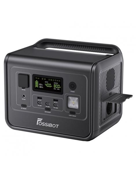 FOSSiBOT F800 Generatore Portatile Generatore Solare LiFePO4 da 512Wh - Nero Consegna Veloce