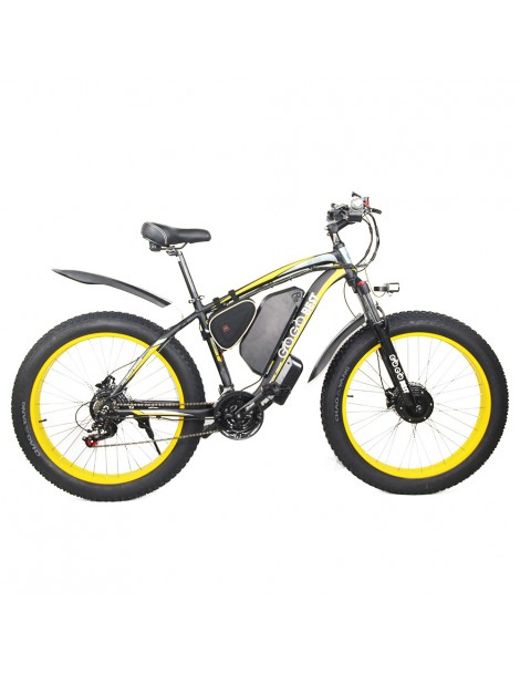 GOGOBEST GF700 26*4.0 Pneumatici Grassi Mountain Bike Elettrica 1000W Motore Brushless 48V 17 5Ah Batteria – Giallo Novità