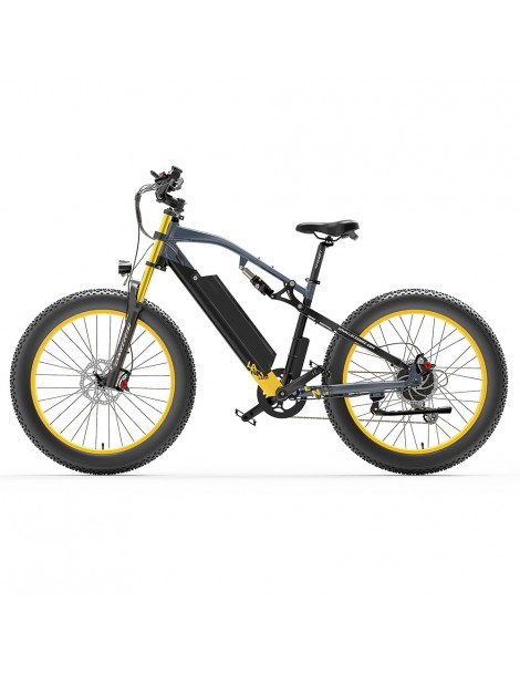 LANKELEISI RV700 16Ah 48V 1000W Bicicletta elettrica - Nero Giallo Hotsell
