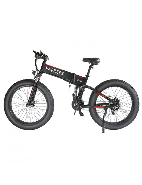 FAFREES FF91 26 Pollici Pneumatici Grassi Mountain Bike Elettrica Pieghevole Motore 1000W e Batteria 499Wh 10Ah - Nero Vendita Economica