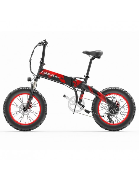 LANKELEISI X2000PLUS 10.4Ah 48V 1000W Ciclomotore Elettrico Bici Pieghevole Vendite Flash