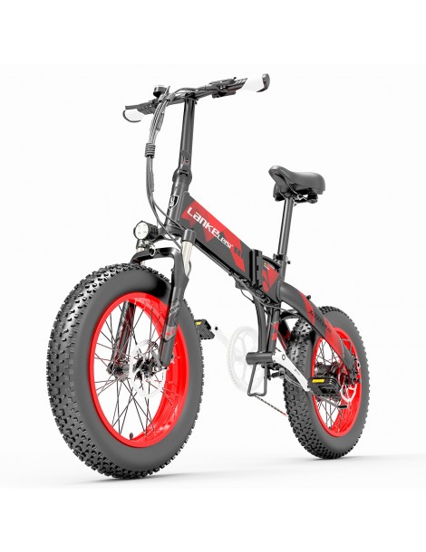 LANKELEISI X2000PLUS 10.4Ah 48V 1000W Ciclomotore Elettrico Bici Pieghevole Vendite Flash