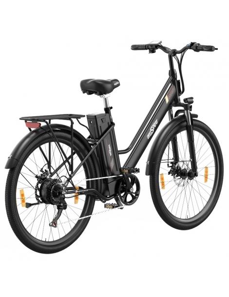 ONESPORT OT18-3 Bicicletta elettrica City pneumatici da 26*2.35 pollici motore da 250W batteria da 36V 14.4Ah - Nero 2025