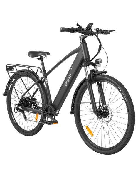 DYU C5 City Electric Bike motore 250W batteria 48V 10AH 27 5 pollici 25km/h 65km freni a doppio disco - nero Italia