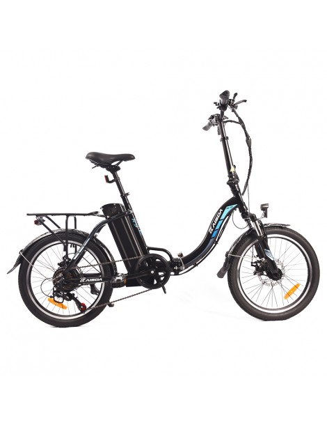 KAISDA K7 Ciclomotore elettrico pieghevole bicicletta da montagna motore 350W SHIMANO a 7 velocità controllo APP - Nero Qualità