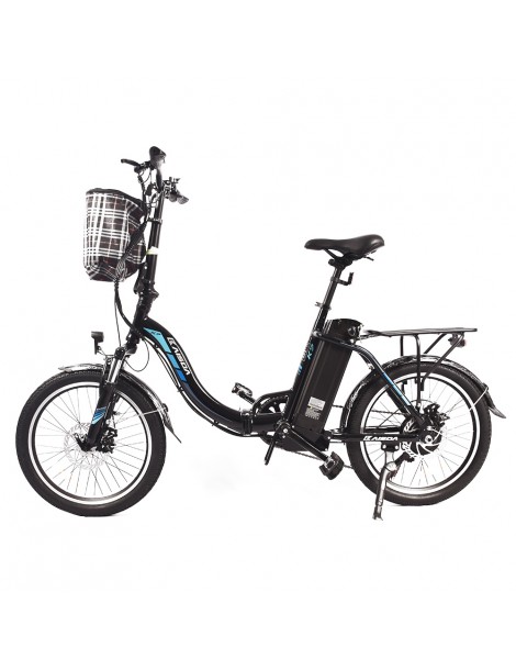 KAISDA K7 Ciclomotore elettrico pieghevole bicicletta da montagna motore 350W SHIMANO a 7 velocità controllo APP - Nero Qualità