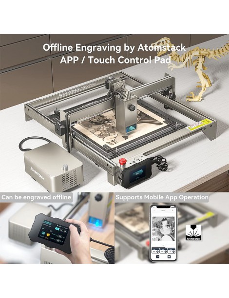 ATOMSTACK S20 Pro 20W Taglierina incisore laser con kit di assistenza pneumatica senza messa a fuoco laser a diodi quad-core Online