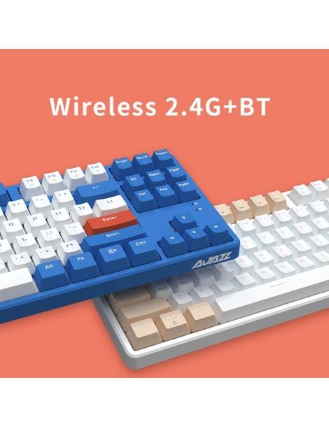 Ajazz AK871 interruttore blu 87 tasti tastiera meccanica dual-mode senza fili Trasporto libero internazionale