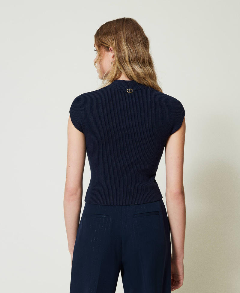Scee by twin set Maglia fitted a costine décor Moda