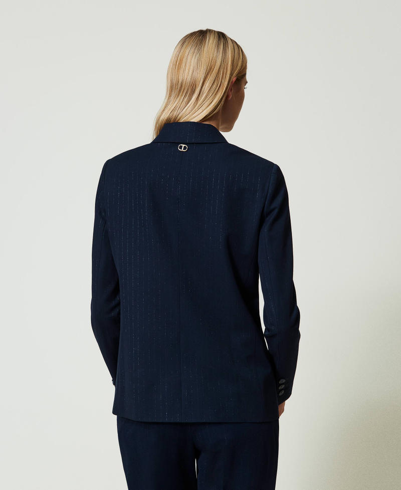Scee by twin set Giacca blazer gessata lurex 2025