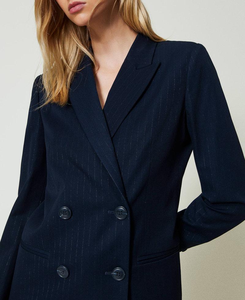 Scee by twin set Giacca blazer gessata lurex 2025
