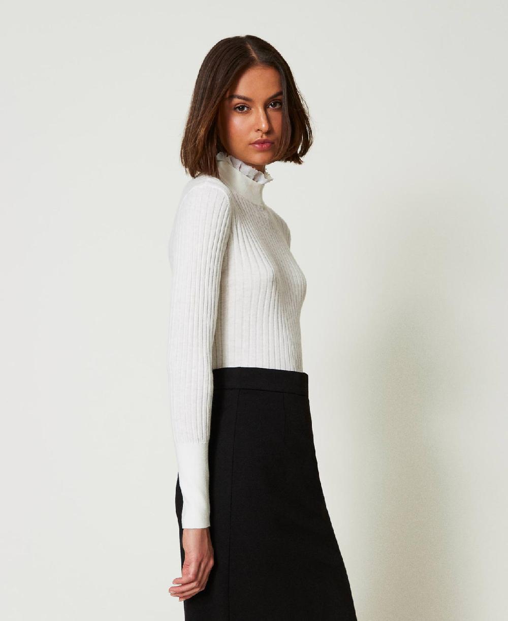 Scee by twin set Maglia lupetto con perline Italy