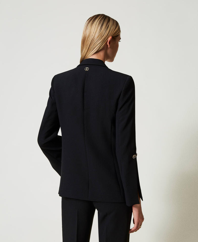 Scee by twin set Giacca blazer in crêpe cady con gemelli Nuovo