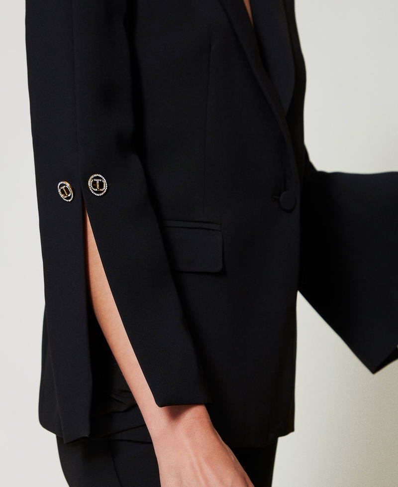 Scee by twin set Giacca blazer in crêpe cady con gemelli Nuovo