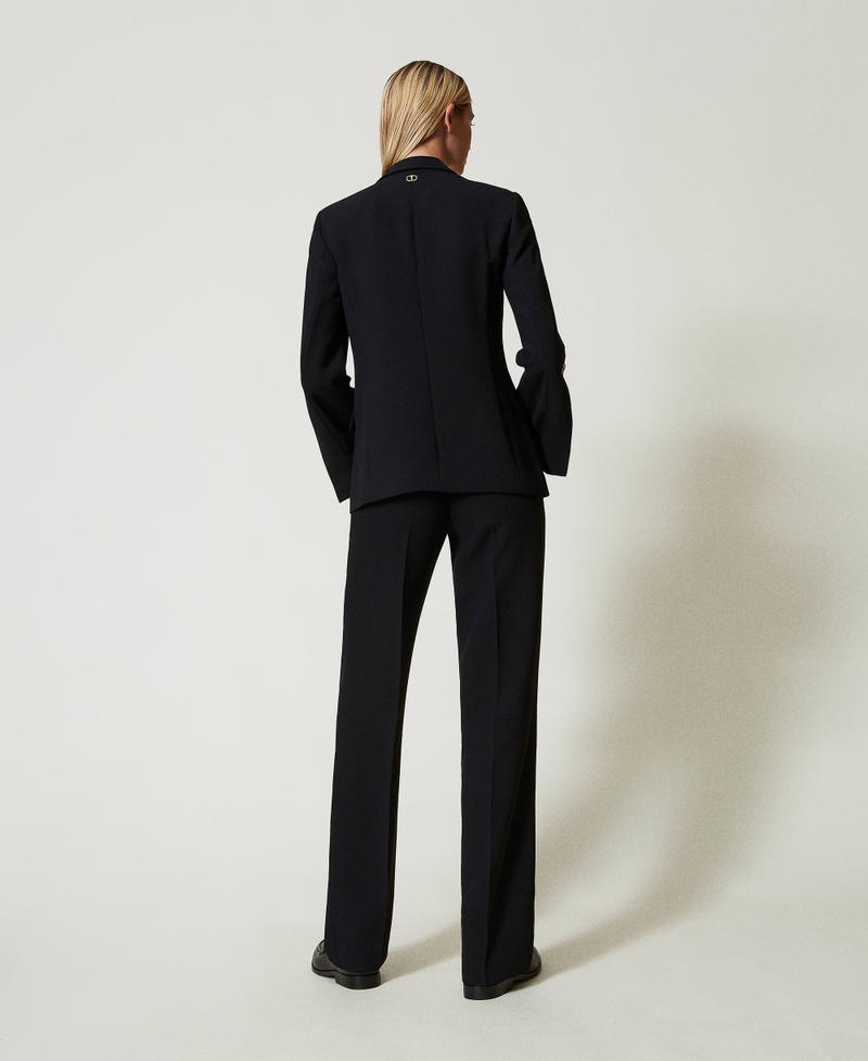 Scee by twin set Pantaloni straight leg in crêpe cady Qualità