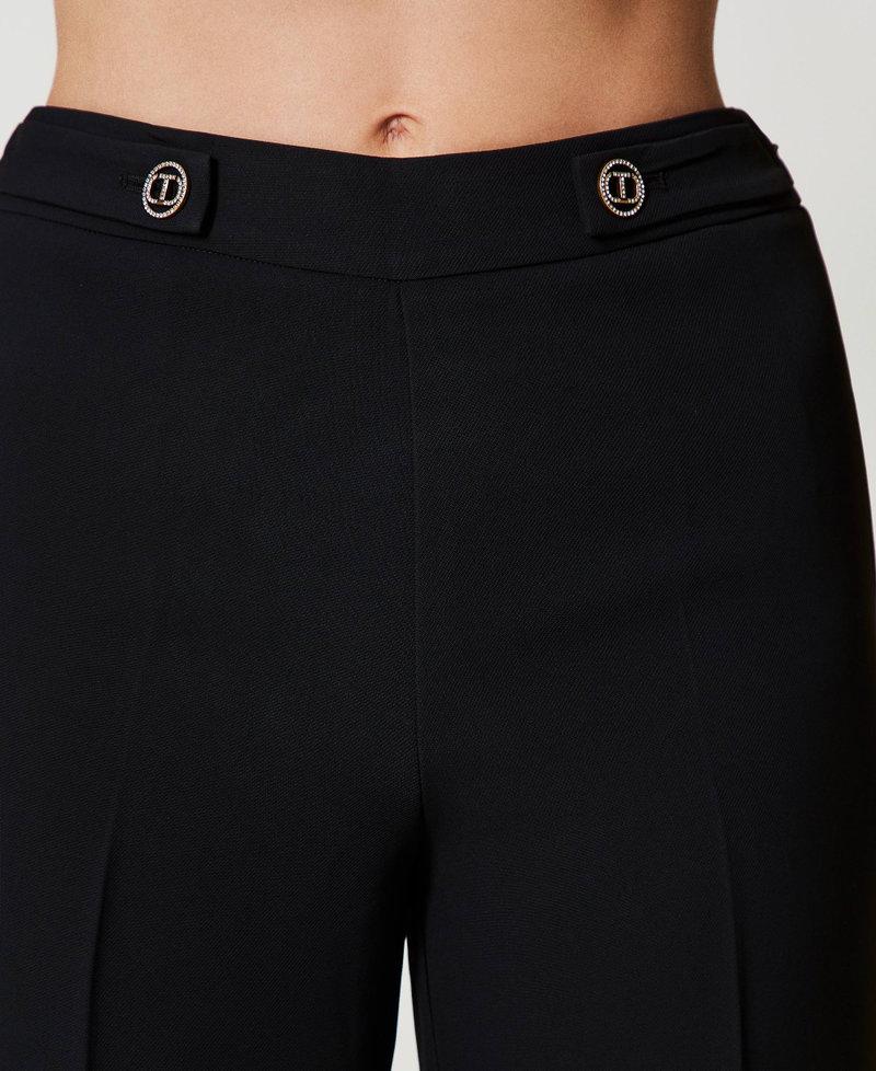Scee by twin set Pantaloni straight leg in crêpe cady Qualità
