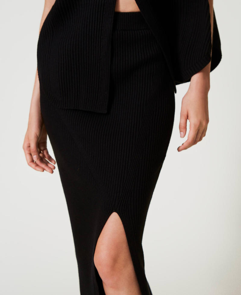 Scee by twin set Gonna longuette in maglia a costine Vendita