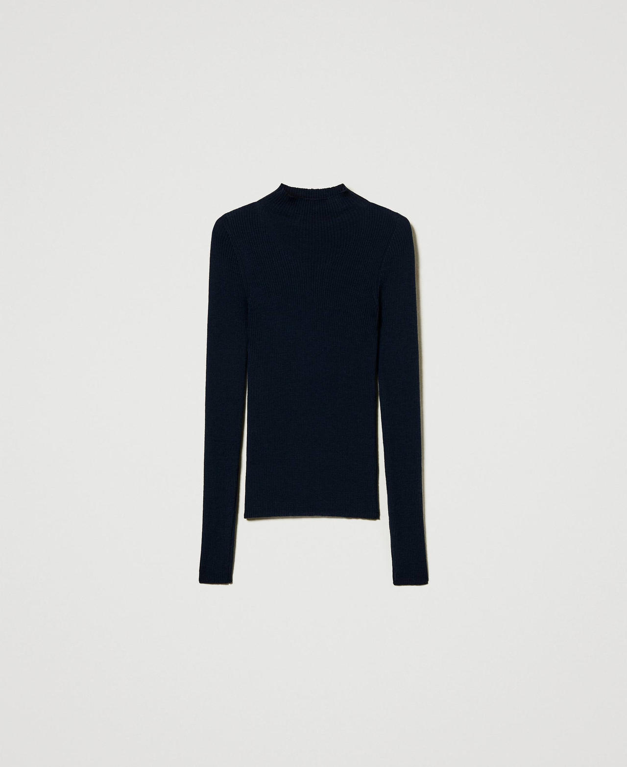 Scee by twin set Maglia lupetto seamless in lana