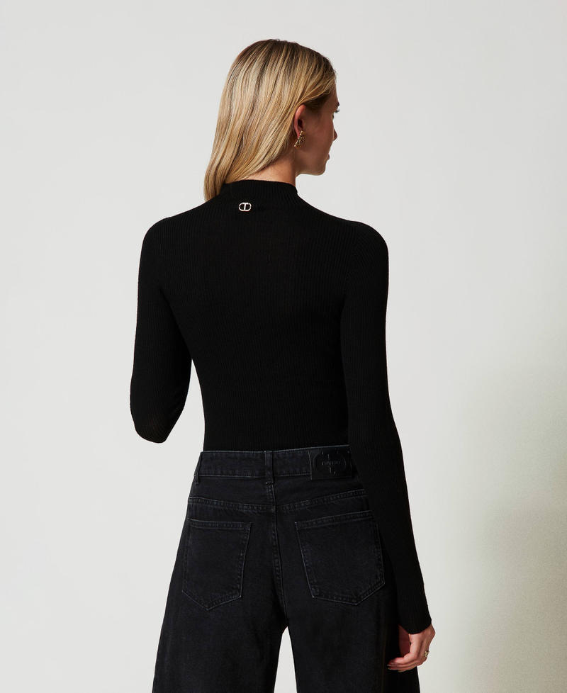 Scee by twin set Maglia lupetto seamless in lana Spedizione Gratuita