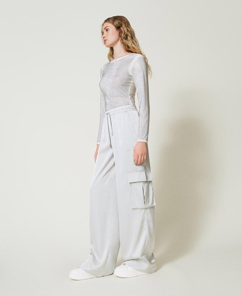 Scee by twin set Pantaloni cargo in raso Soddisfazione Garantita