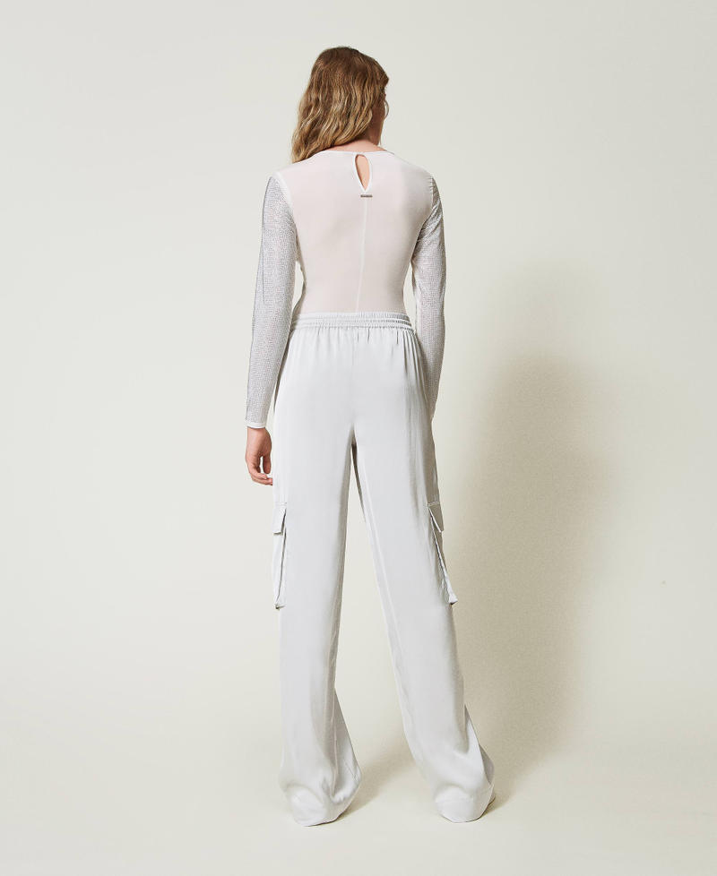 Scee by twin set Pantaloni cargo in raso Soddisfazione Garantita