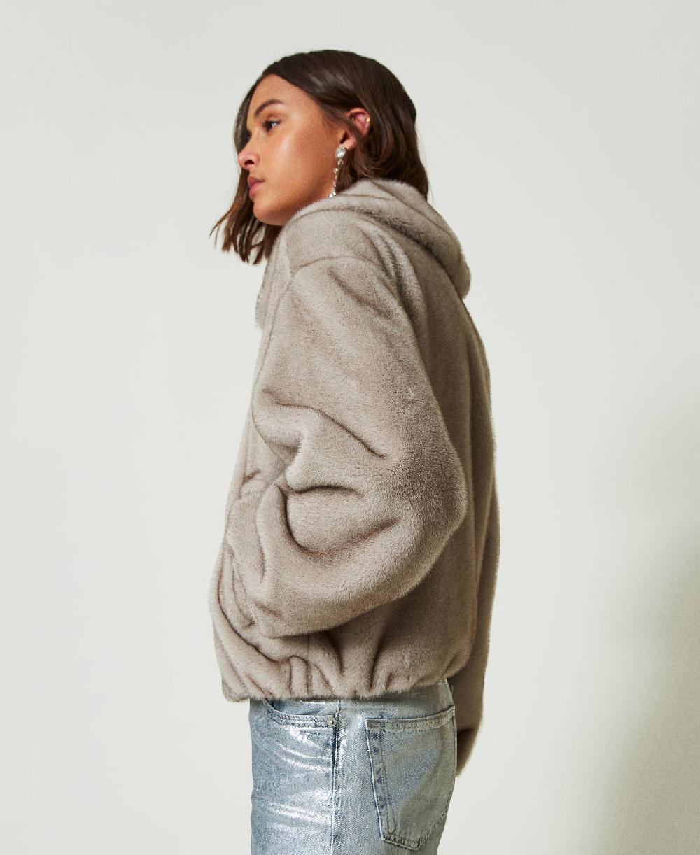 Scee by twin set Giacca corta in faux fur Qualità Garantita