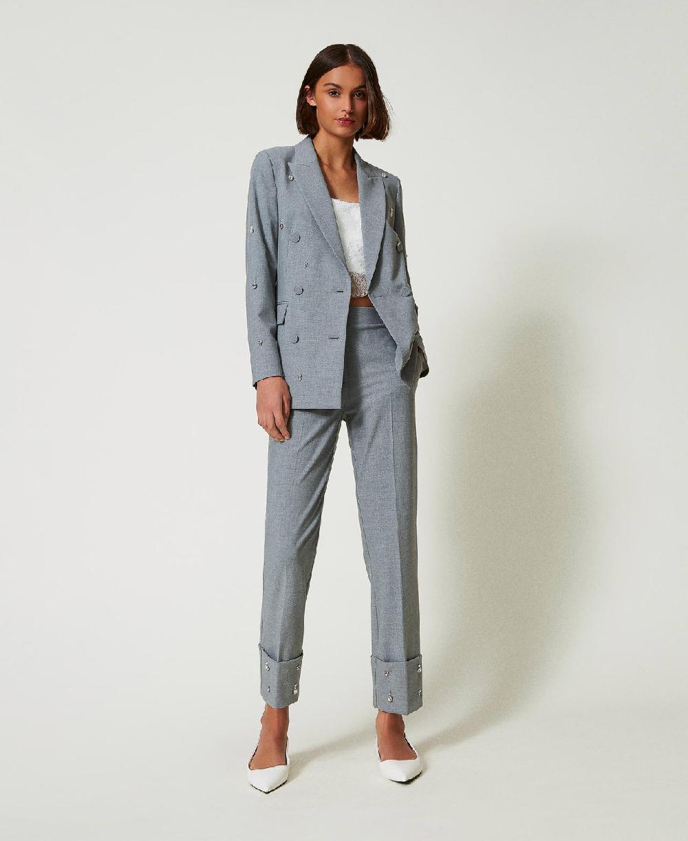 Scee by twin set Pantaloni con ricami a mano Promozione Limitata