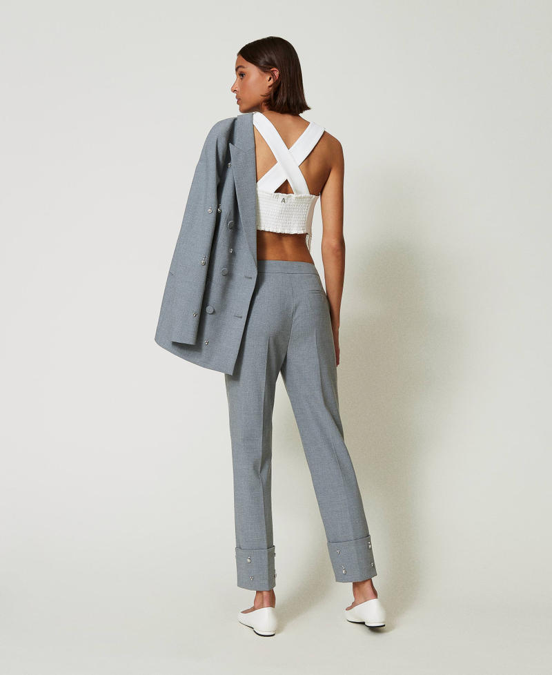 Scee by twin set Pantaloni con ricami a mano Promozione Limitata