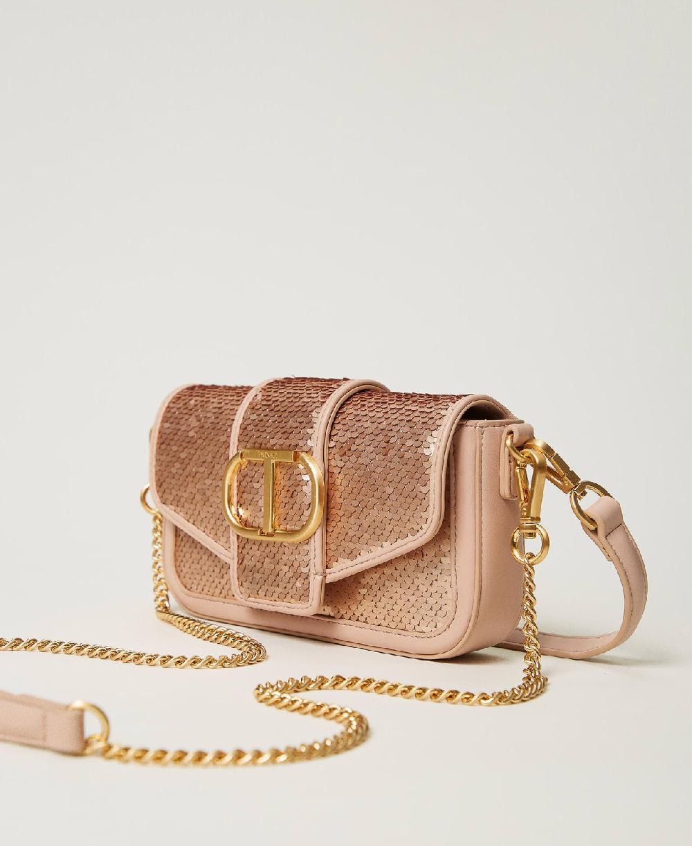 Scee by twin set Borsa a tracolla 'Amie' con paillettes Novità