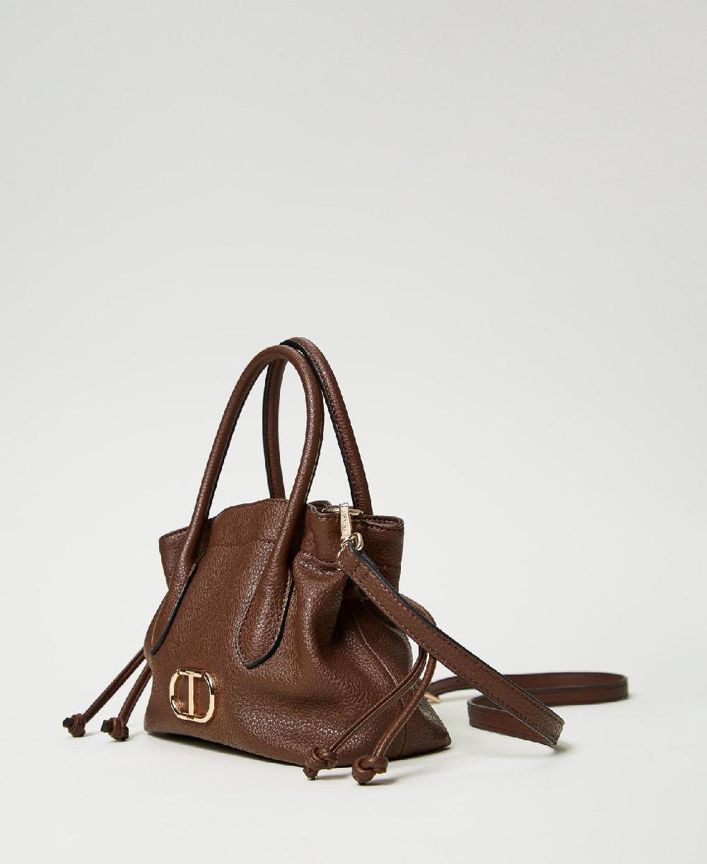 Scee by twin set Borsa a tracolla con Oval T e coulisse Presa