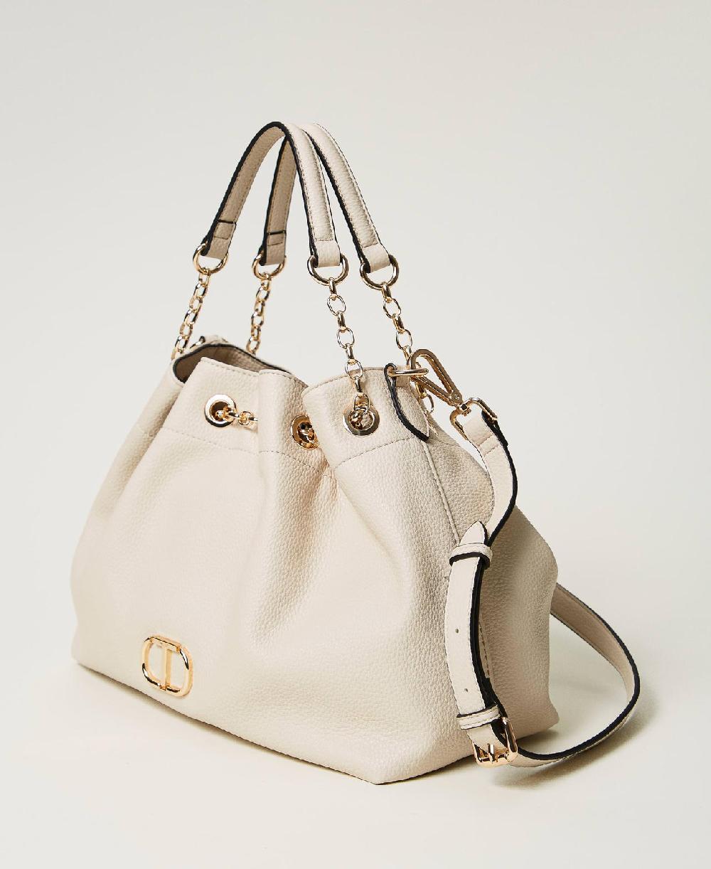 Scee by twin set Borsa shopper con Oval T e manici coulisse Offerte