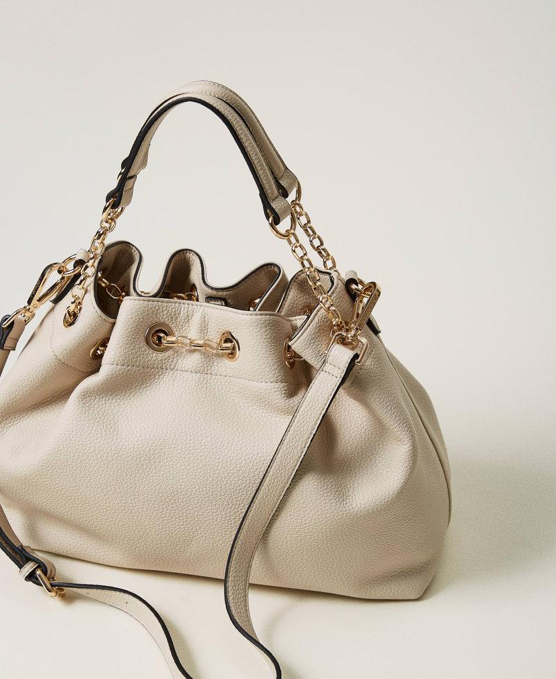 Scee by twin set Borsa shopper con Oval T e manici coulisse Offerte